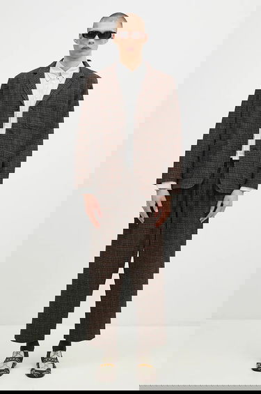 Hlače Universal Works Universal Works Wool-Blend Trousers Smeđa | 31156.BLACK, 4