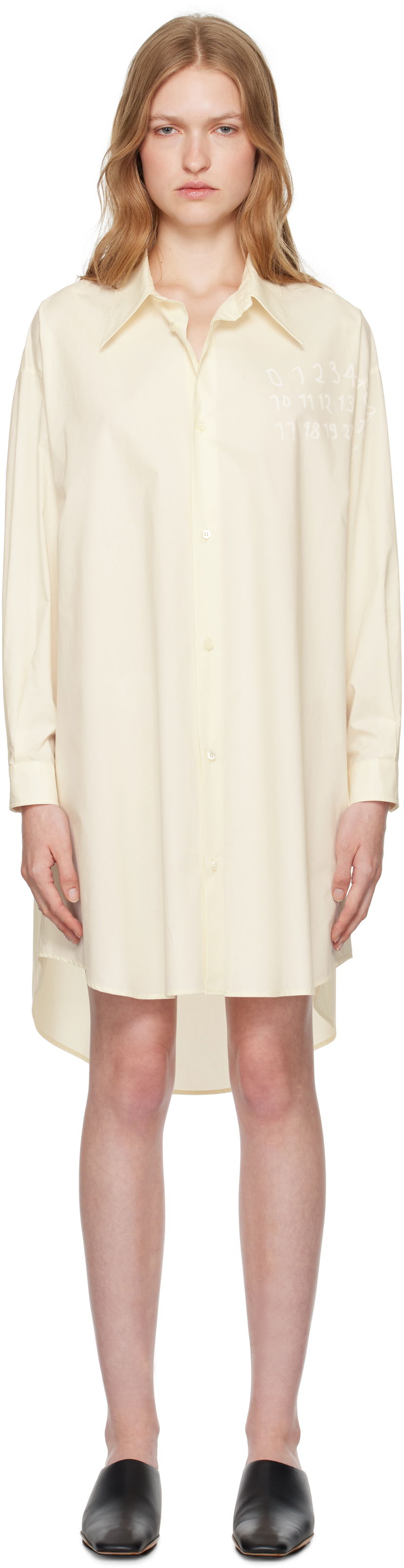 Haljina Maison Margiela Poplin Shirt Minidress Bijela | S62CT0247 S47294