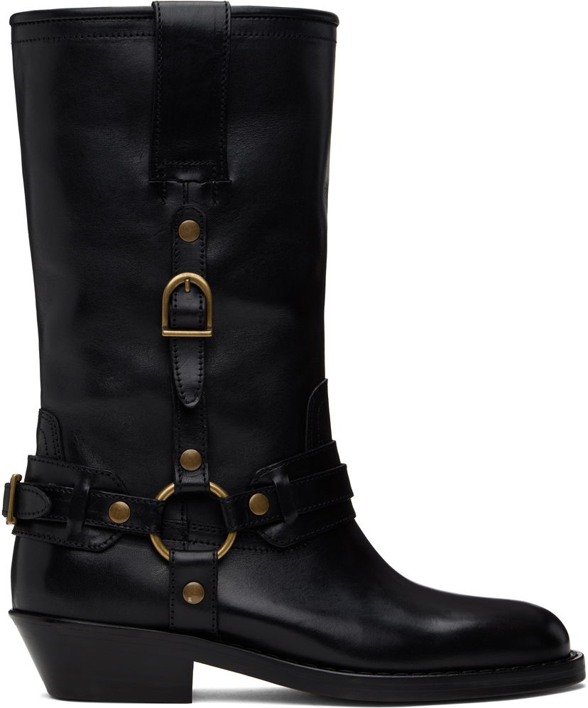 Odjeća ISABEL MARANT Isabel Marant Heiko Leather Boots Crna | 25PBO0192FA-C1A22S