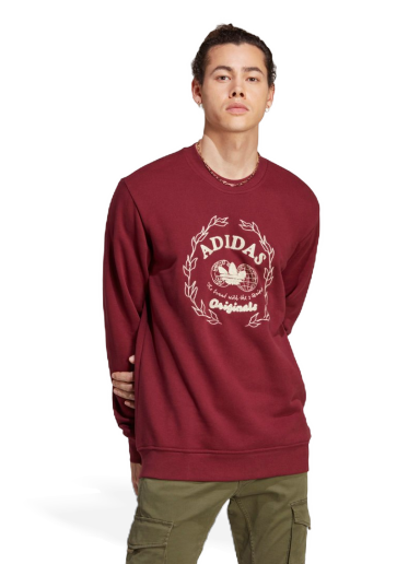Džemper adidas Originals Graphics Archive Crew Tamnocrvena | IC5770