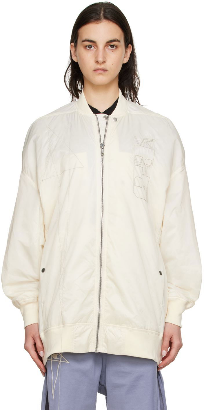 Bomber jakna Rick Owens Nylon Bomber Jacket Bijela | DS01B7927 NDT1