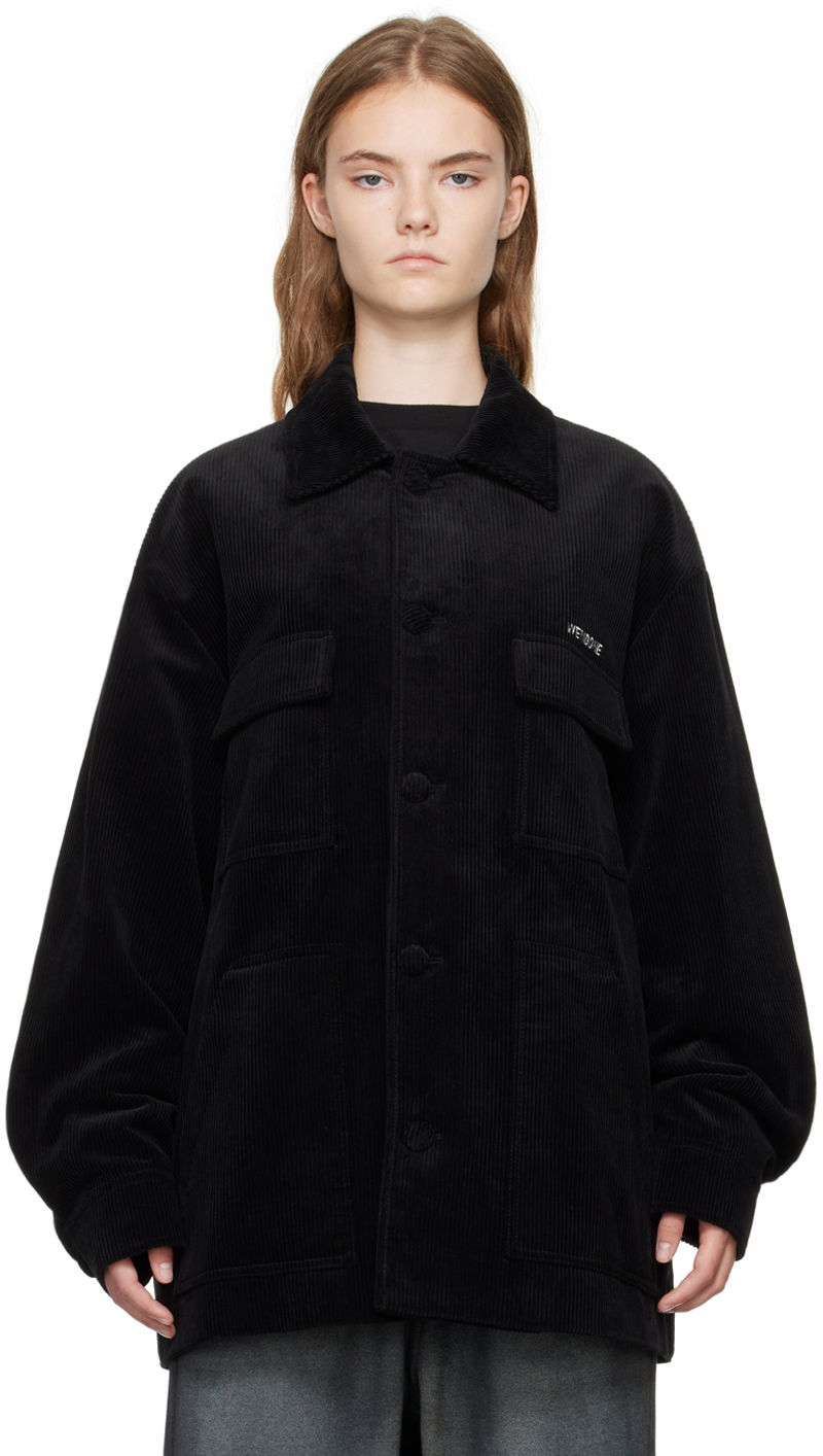 Jakna We11done We11done Four-Pocket Corduroy Jacket Crna | WD-JP2-24-054-U-BK