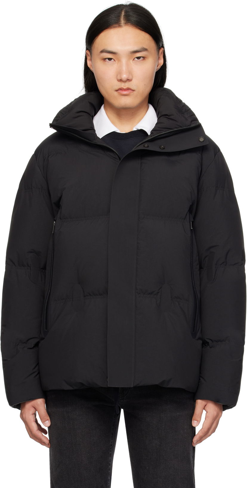 Pernata jakna ZEGNA Hooded Down Jacket Crna | UETF7A8-ECT574