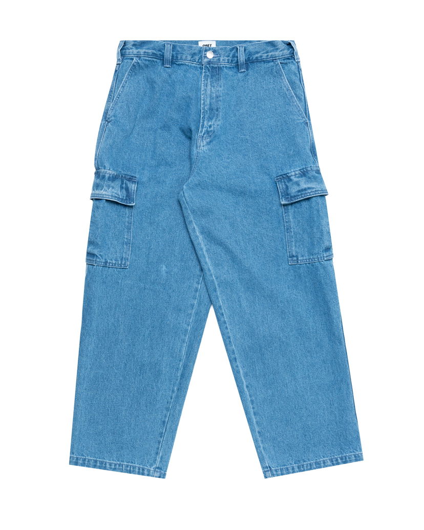 Hlače OBEY Big Wig Cargo Denim Pant Plava | 142010094-LIN