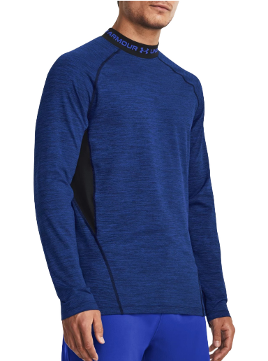 Majica kratkih rukava Under Armour ColdGear® Twist Mockneck Tee Tamnoplava | 1379820-400