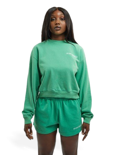 Dukserice Sporty & Rich Disco Cropped Crewneck Zelena | CR474KE