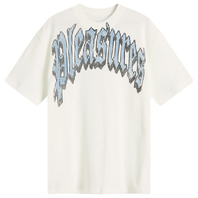 Majica kratkih rukava Pleasures Pleasures Twitch Waffle T-Shirt, Size Small Bijela | P25SP024-WHT