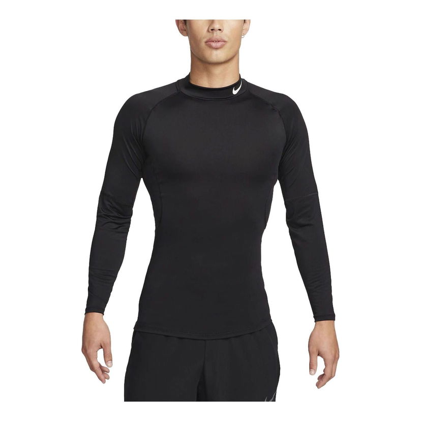 Body Nike Pro Dri-FIT Fitness Long Mock-Neck T-Shirt Crna | FB7909-010