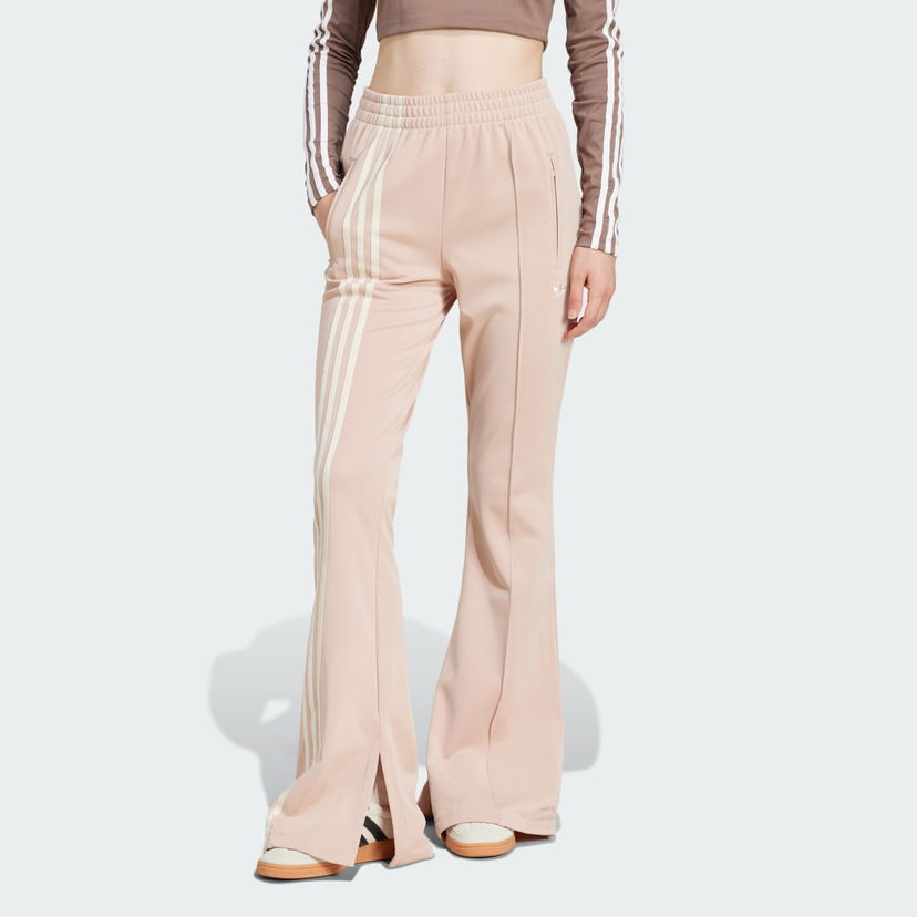 Trenirka adidas Performance 3-Stripes Flared Firebird Track Pants Ružičasta | JJ0935