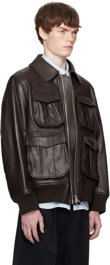 Bomber jakna Simone Rocha Simone Rocha Oversized Multi-Pocket Aviator Jacket Smeđa | 6130 0456, 1