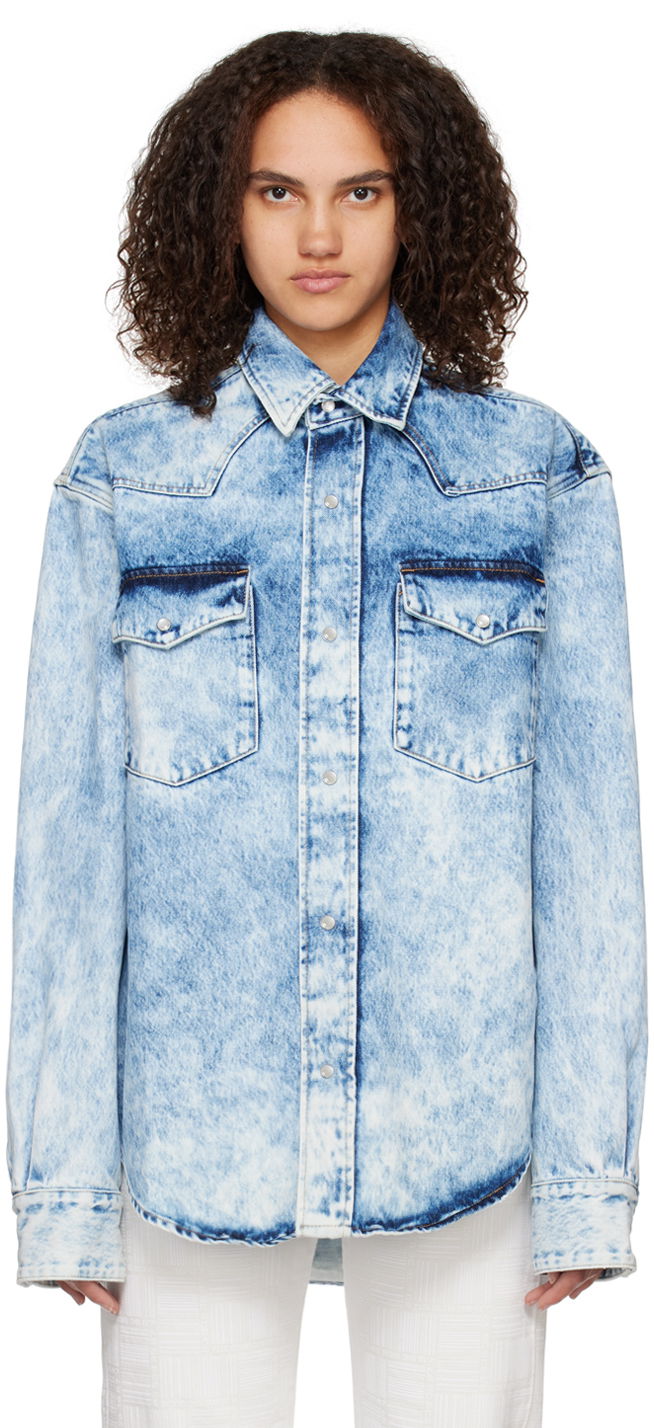 Košulja VETEMENTS VTMNTS Boiled Denim Shirt Plava | VL14SH650B