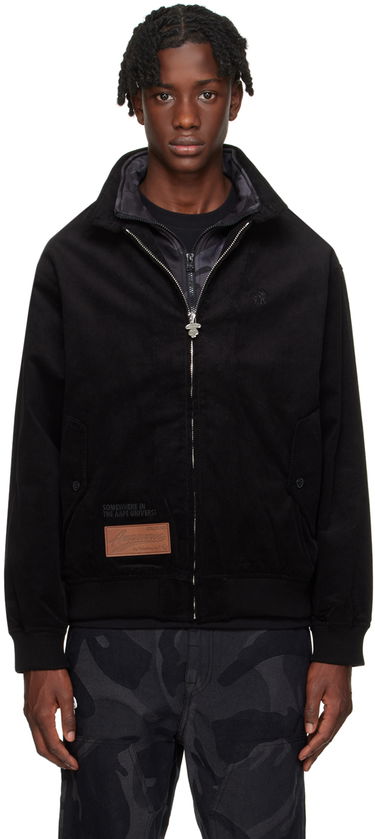 Bomber jakna AAPE by A Bathing Ape AAPE by A Bathing Ape Patch Corduroy Jacket Crna | AAPLJM7613XXLBKX, 0