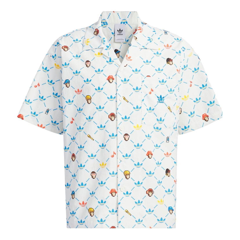 Košulja adidas Originals Monkey Kingdom Allover Print Shirt Bijela | IP1803