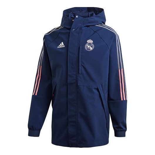 Parka adidas Originals Real Madrid Travel Hooded Jacket Plava | FR3878