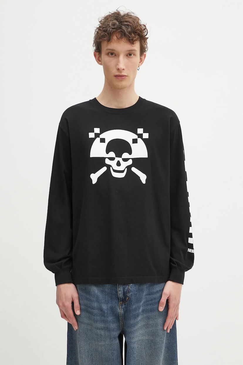 Majica kratkih rukava Neighborhood NEIGHBORHOOD Long Sleeve Graphic T-Shirt Crna | 242PCNH.LT05