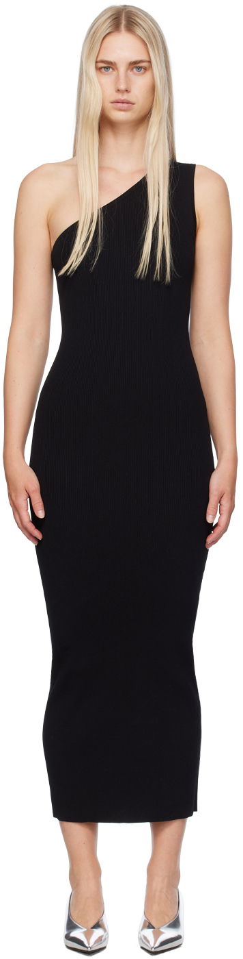 Haljina TOTEME Women's One-Shoulder Maxi Dress Crna | 233-6042-755