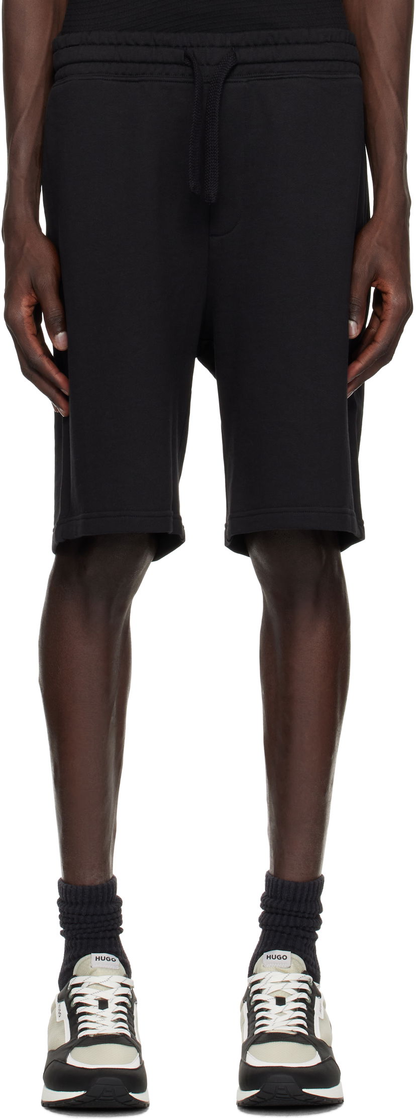 Kratke hlače BOSS Hugo Cotton-Terry Shorts Crna | 50530696