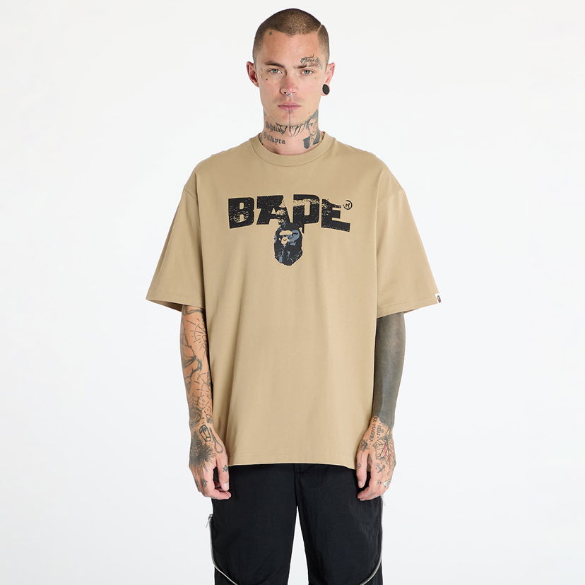 Majica kratkih rukava BAPE A BATHING APE Bape Army Relaxed Fit Tee Beige Bež | 001TEK301350M BEI