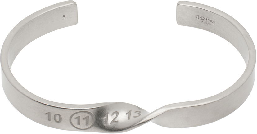 Narukvica Maison Margiela Maison Margiela Twisted Number Logo Bracelet Metalik | SM1UY0045 S12975