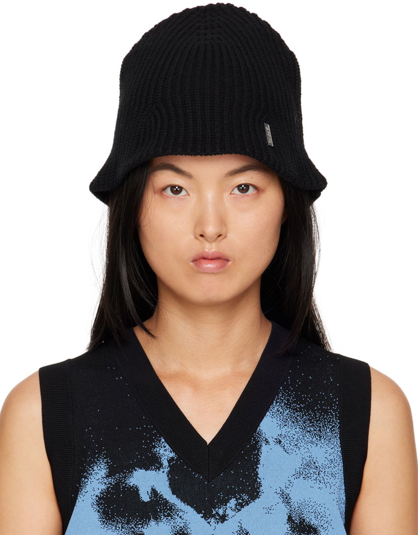 Šešir Eytys Ribbed Knit Bucket Hat Crna | X295001