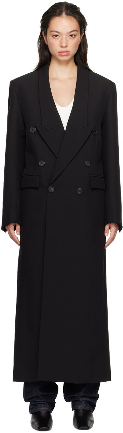 Kaputi Coperni Coperni Long Double-Breasted Coat Crna | COPM22F3004