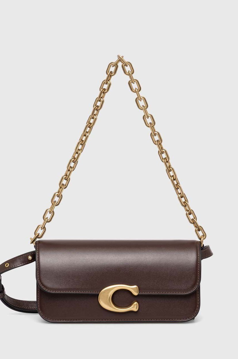 Torba za rame Coach Leather Shoulder Bag Crna | CP120