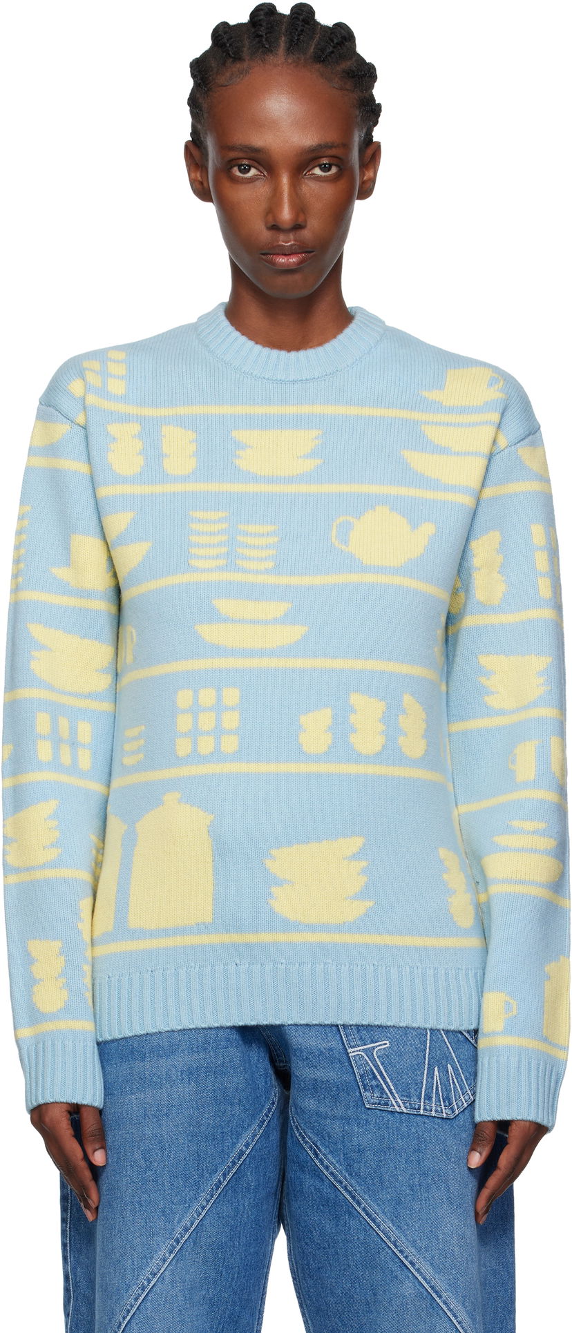 Džemper JW Anderson JW Anderson Crockery Jacquard Sweater Višebojno | KW1490-YN0379