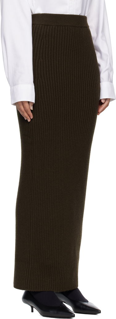 Suknja Max Mara Boris Ribbed Knit Maxi Skirt Zelena | 2521306093600, 1