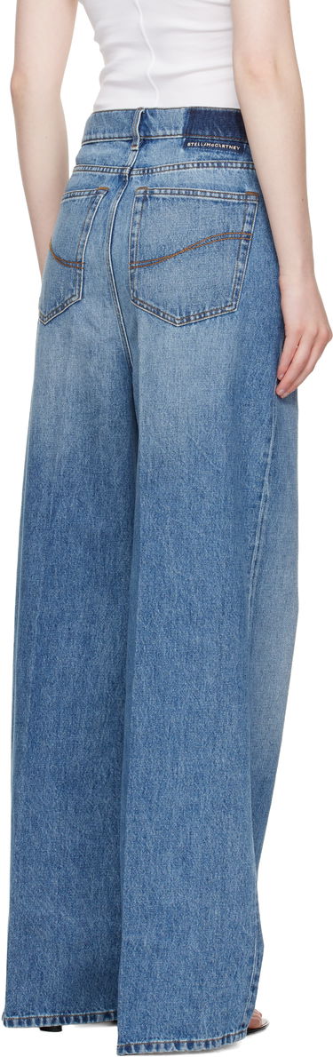 Jeans Stella McCartney Stella McCartney Faded Wide-Leg High-Rise Jeans Plava | 6D04133SQH27, 2