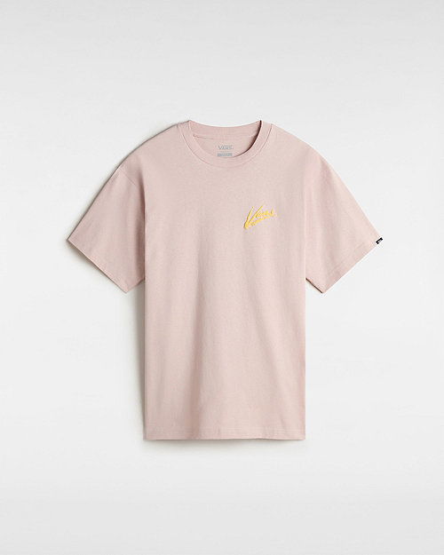 Majica kratkih rukava Vans Vans Brush Script T-Shirt, Size L Ružičasta | VN000K42O3N