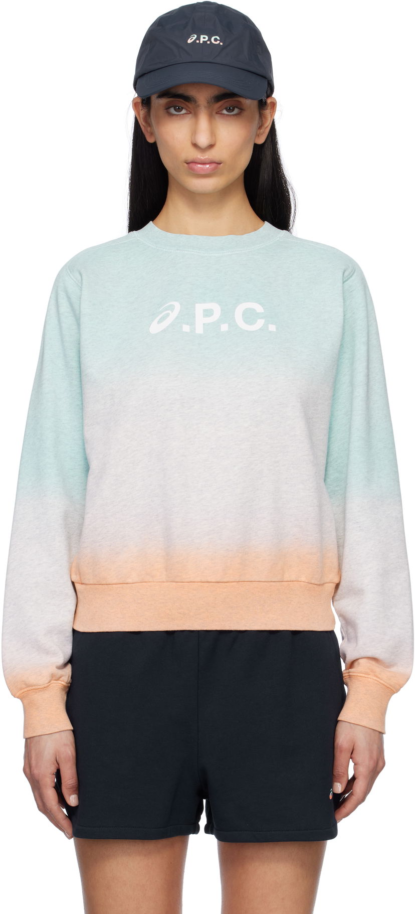 Džemper A.P.C. A.P.C. ASICS Edition Dip Dye Sweatshirt Narančasta | COEZD-F27957