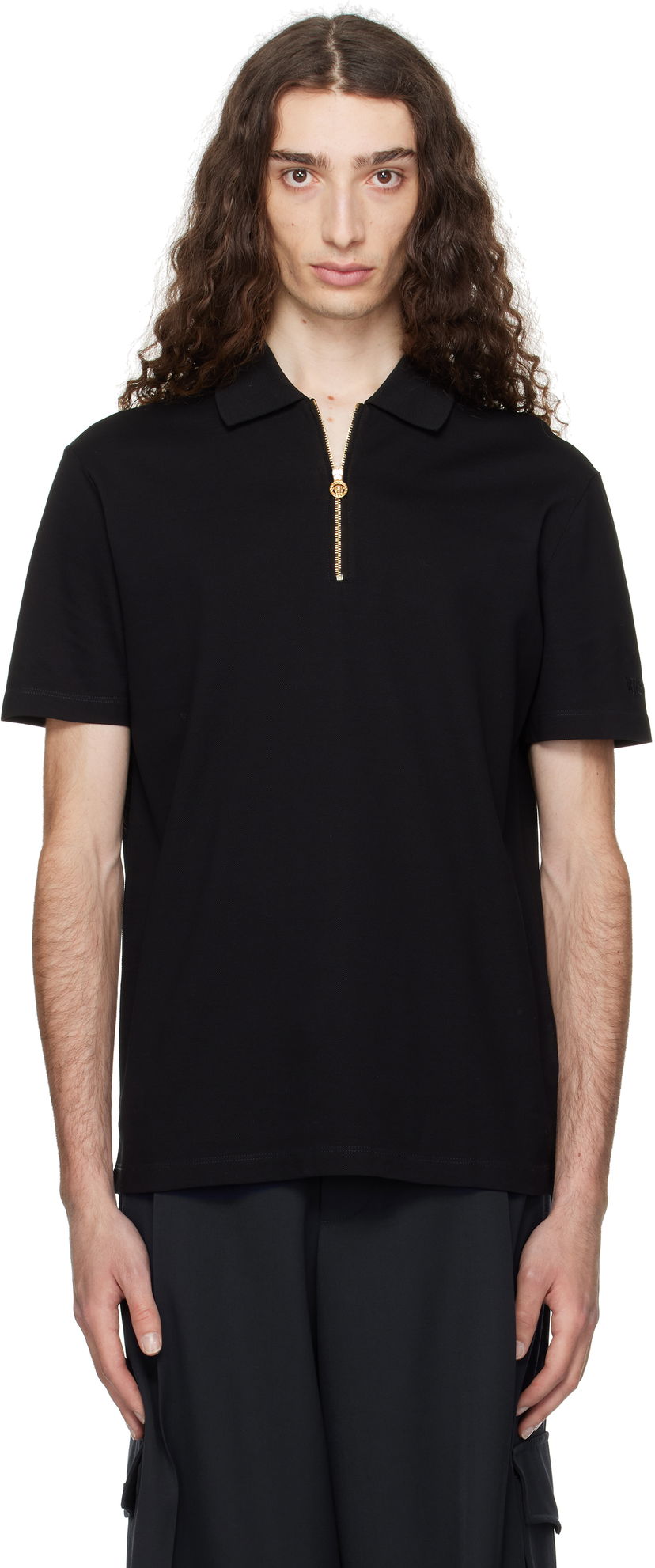 Polo majica Versace Versace Medusa Zip Polo Crna | 1018848_1A13492