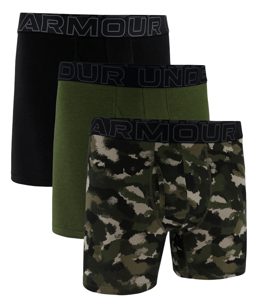 Bokserice Under Armour Performance Cotton Printed 6-Inch Boxer Briefs 3-Pack Višebojno | 1383890-391, 0
