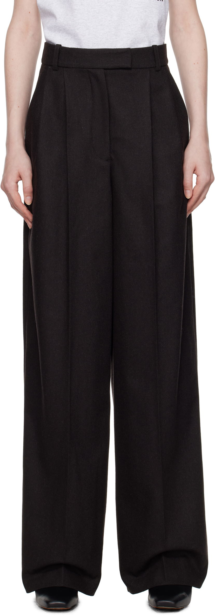 Hlače A.P.C. Anastasia Barbieri Edition Valesca Wide Leg Trousers Crna | WOARX-F08481