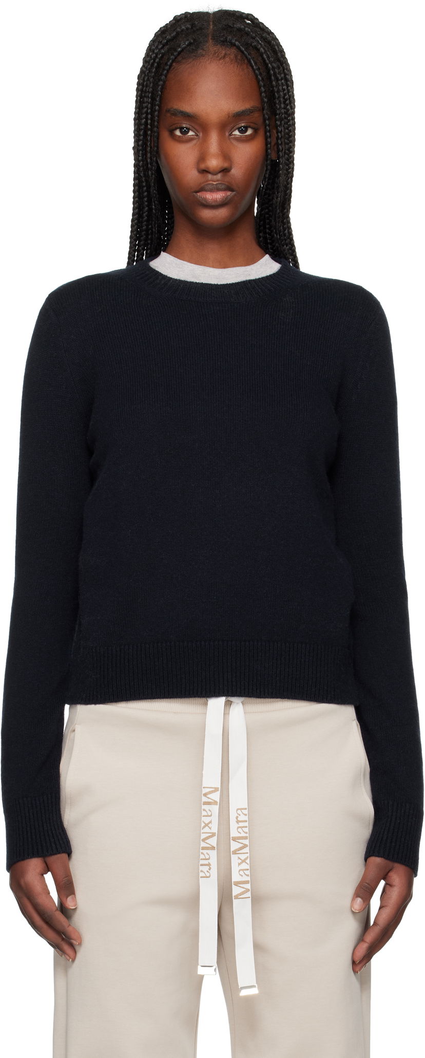 Džemper Max Mara Max Mara Fedora Knit Sweater Tamnoplava | 2519361031600