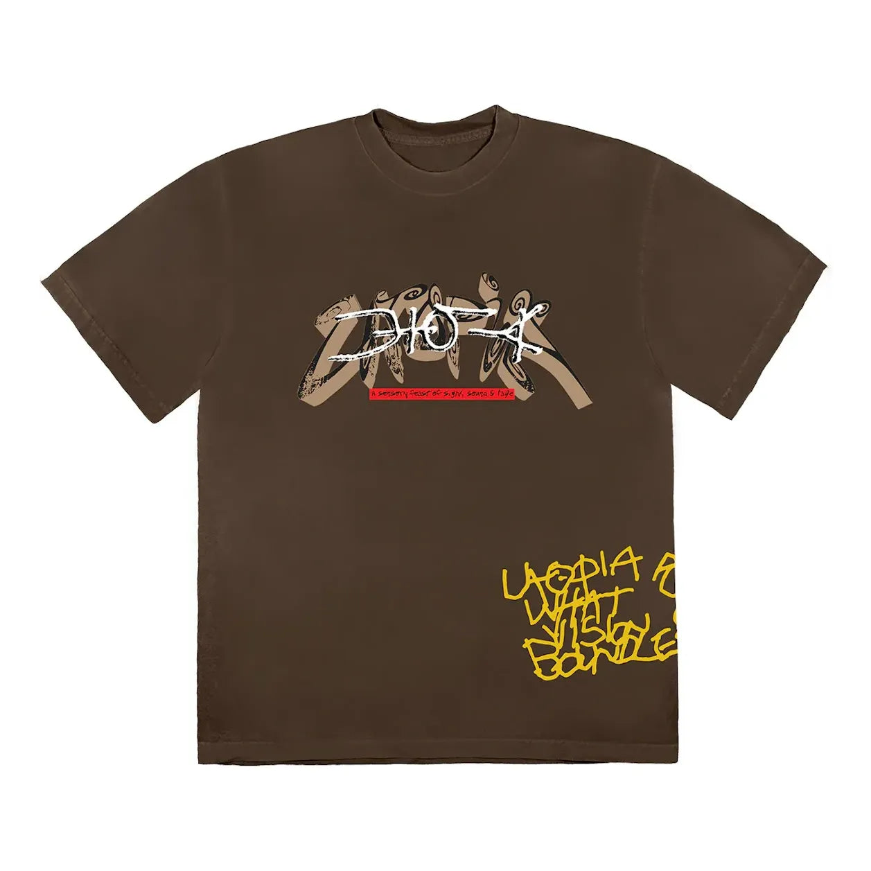 Majica kratkih rukava Cactus Jack by Travis Scott Travis Scott UTOPIA T-Shirt Smeđa | TSUT-SS01, 0