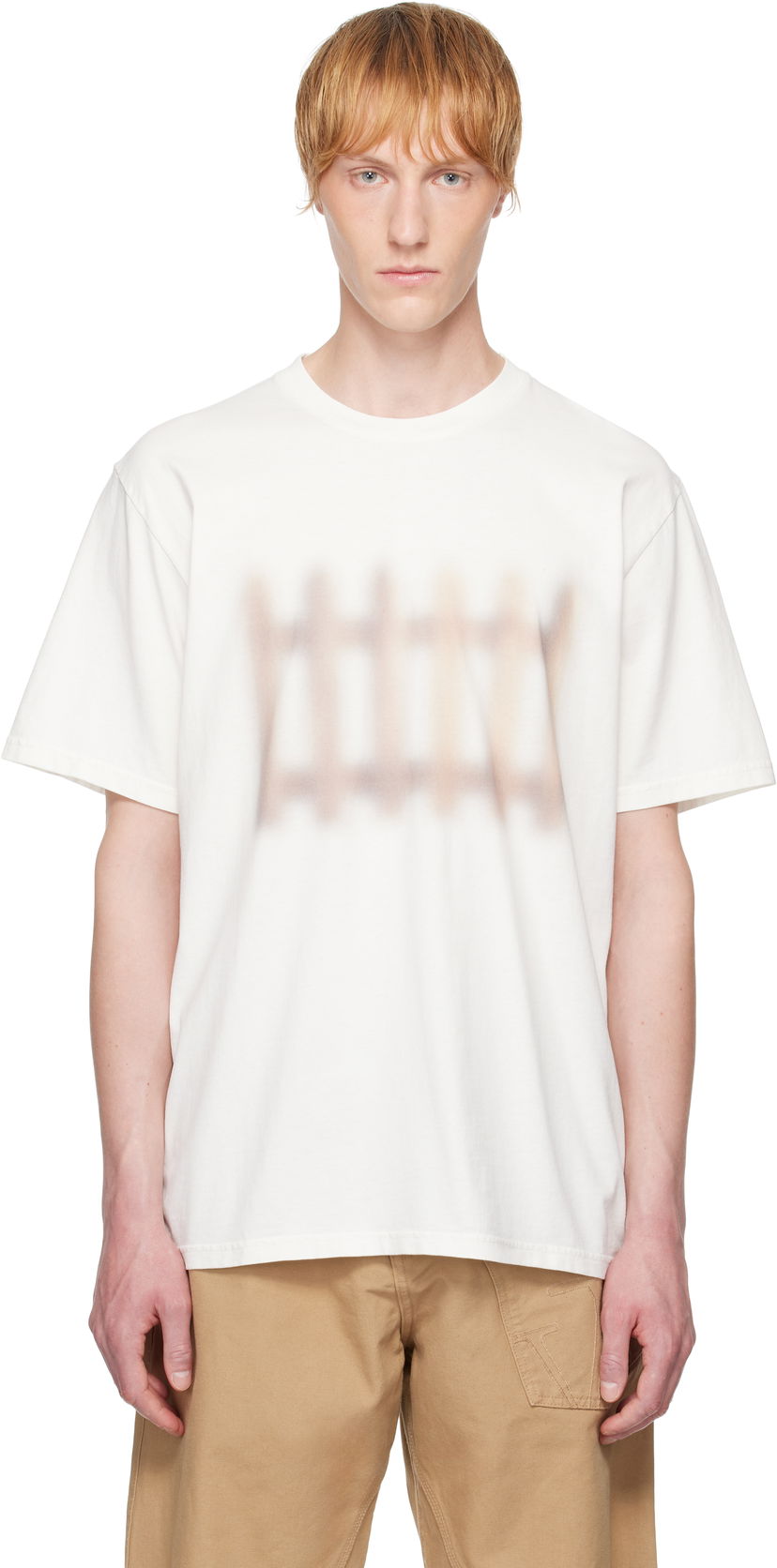 Majica kratkih rukava JW Anderson JW Anderson Fence Print T-Shirt Bijela | JT0292-PG1800