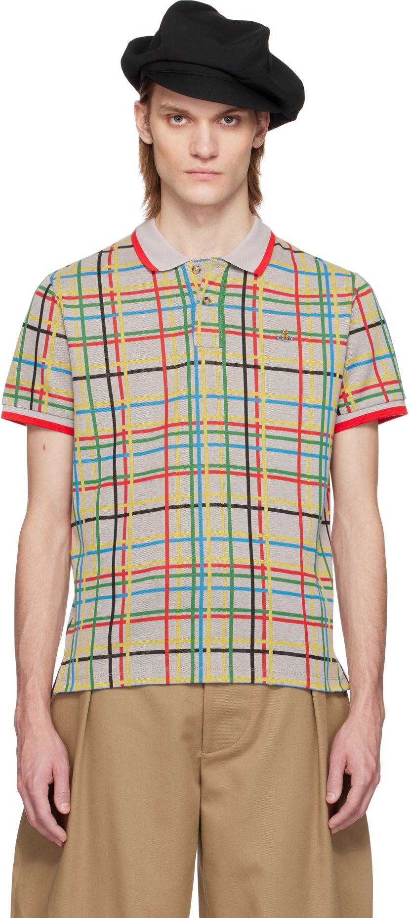 Polo majica Vivienne Westwood Vivienne Westwood Classic Plaid Polo Višebojno | 2H01000I-J009E-