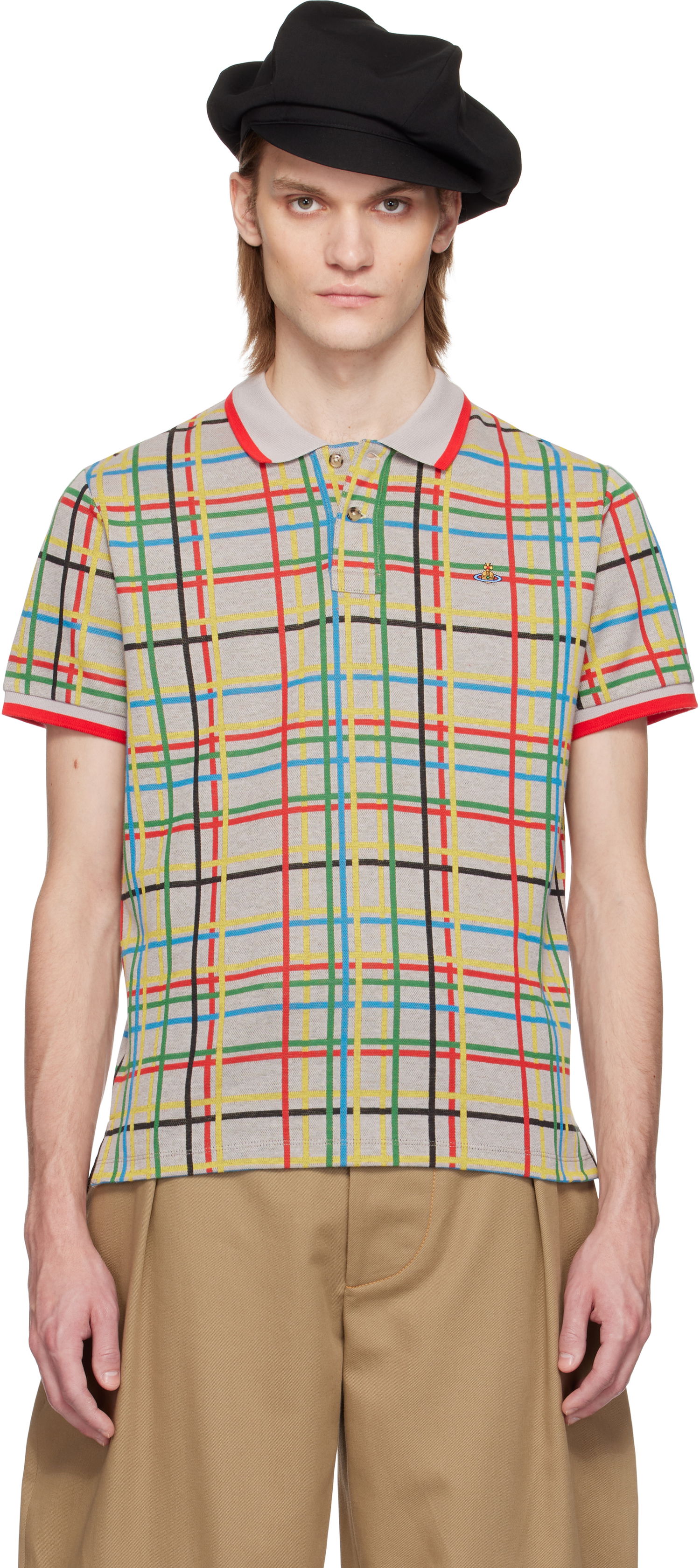 Polo majica Vivienne Westwood Vivienne Westwood Classic Plaid Polo Višebojno | 2H01000I-J009E-, 0
