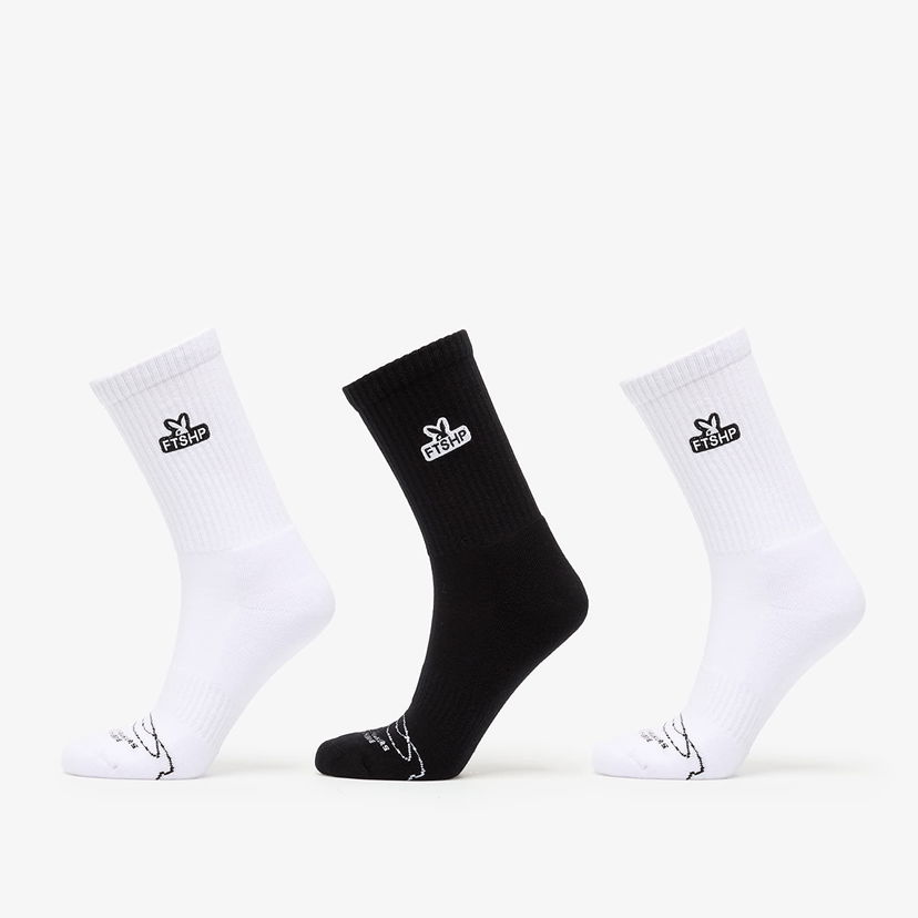 Čarape Footshop Playboy x FTSHP Socks 3 Pack Black/ White Višebojno | FTSHP_541