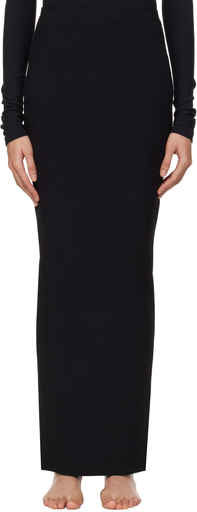 Suknja SKIMS Soft Lounge Long Maxi Skirt Crna | BO-SKT-3492