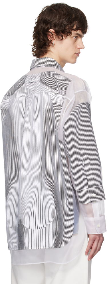 Košulja Jean Paul Gaultier Jean Paul Gaultier Pinstripe Body Morphing Shirt Bijela | 25/33-F-CH080I-C566-0001, 2