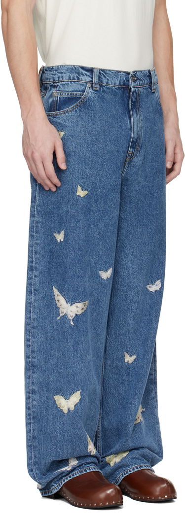 Jeans OUR LEGACY Our Legacy Vast Cut Butterfly Embroidered Jeans Plava | M2255VCI, 1