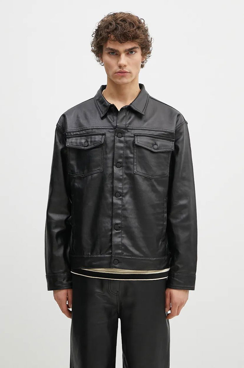 Jakna Pleasures Trucker Jacket Crna | P24F040