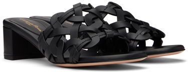 Tenisice i cipele Gianvito Rossi Amalfi Woven Leather Heeled Sandals Crna | G10025-45RIC-CLN, 3