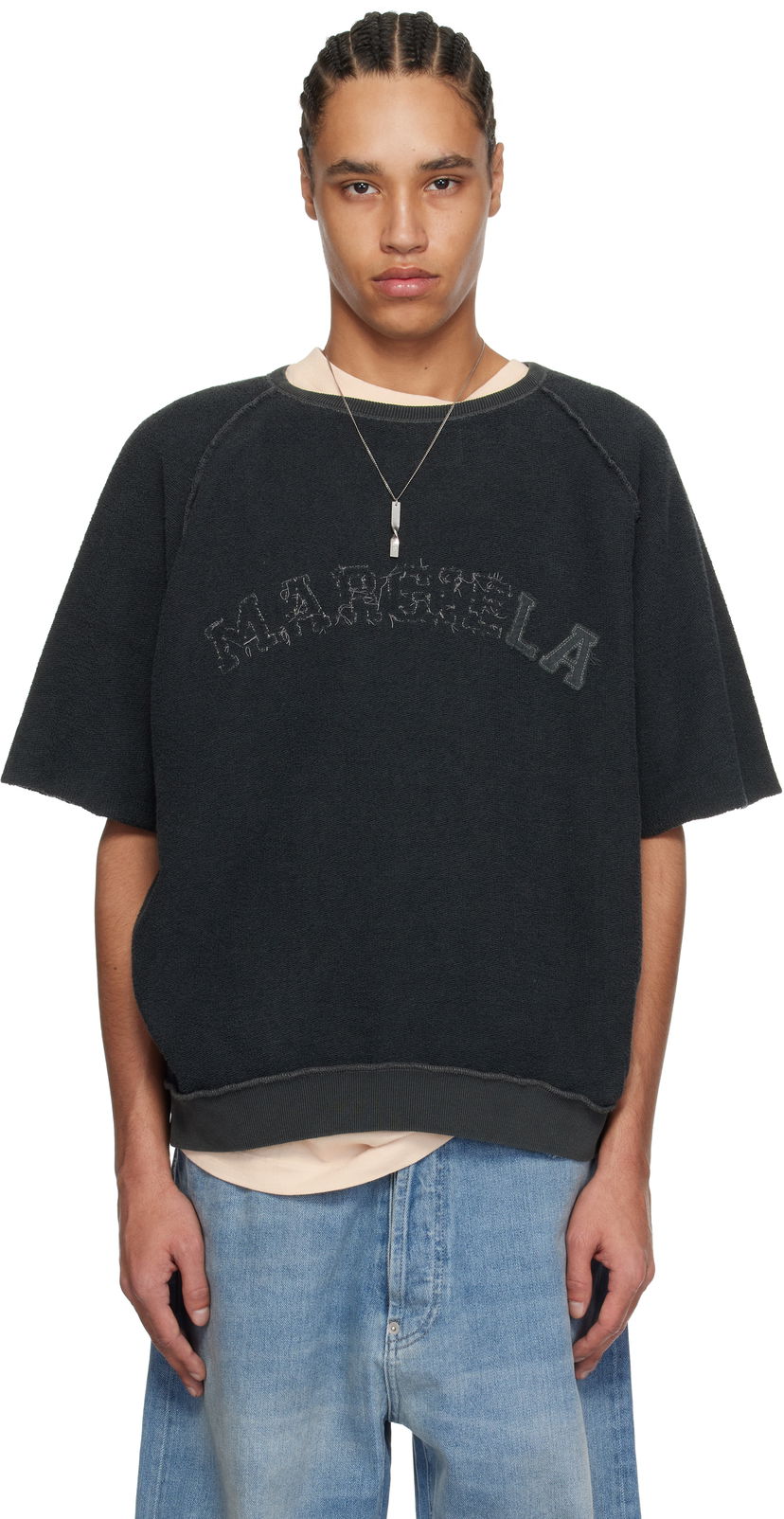 Džemper Maison Margiela Maison Margiela Logo Short-Sleeve T-Shirt Crna | S50GU0229 M25021