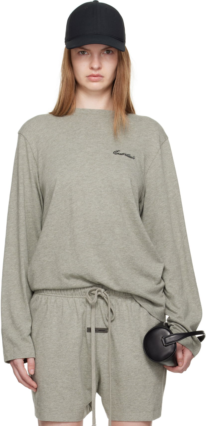 Majica kratkih rukava Fear of God Fear of God ESSENTIALS Classic Fit Long Sleeve T-Shirt Crna | 125SP255885FW