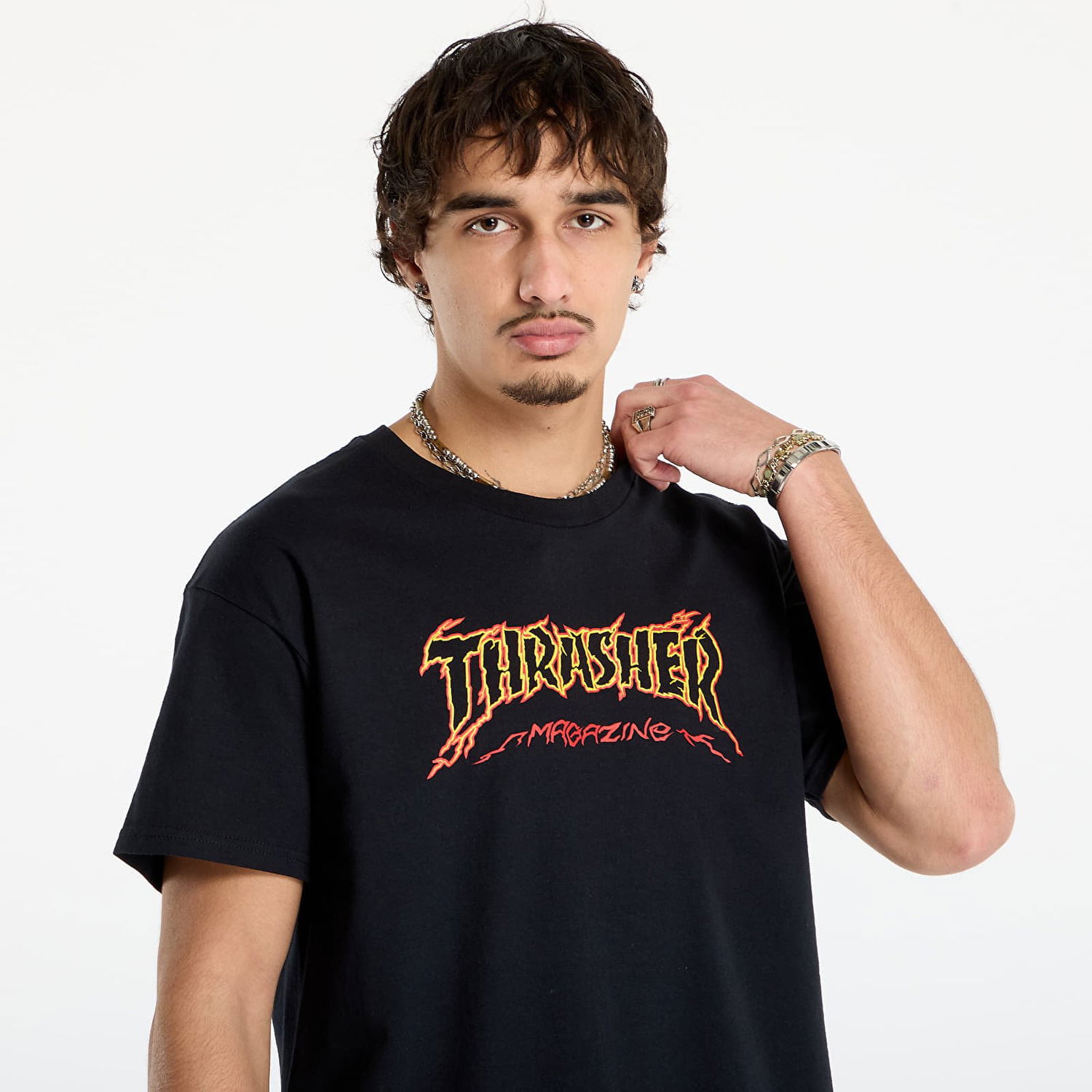 Majica kratkih rukava Thrasher Thrasher Cracked by Exteenager T-Shirt L Crna | 145773, 1