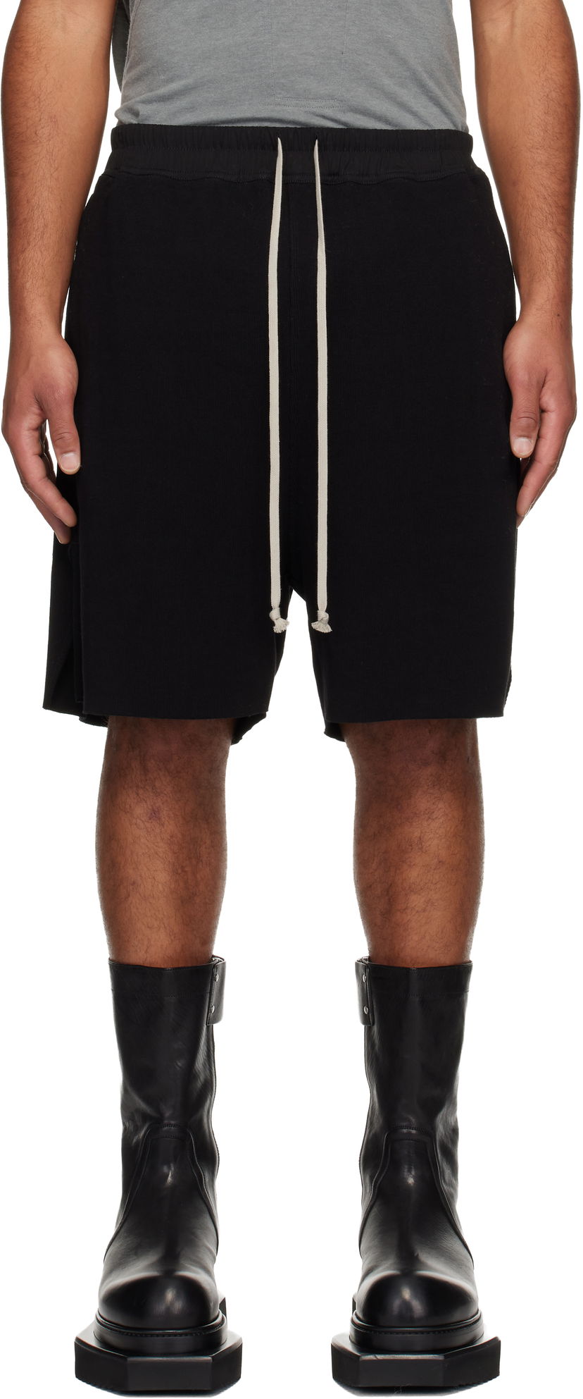 Kratke hlače Rick Owens Concordians Boxers Shorts Crna | RU02E1397 RJTC