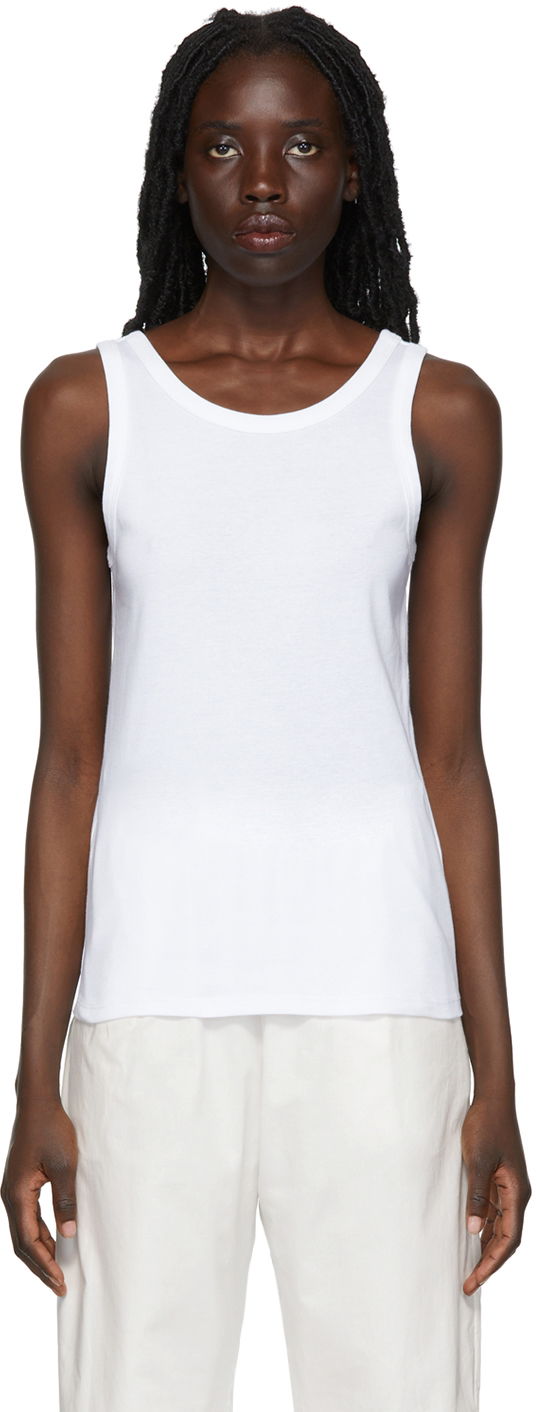 Majica bez rukava The Row Frankie Slim Tank Top Bijela | 3984-K233